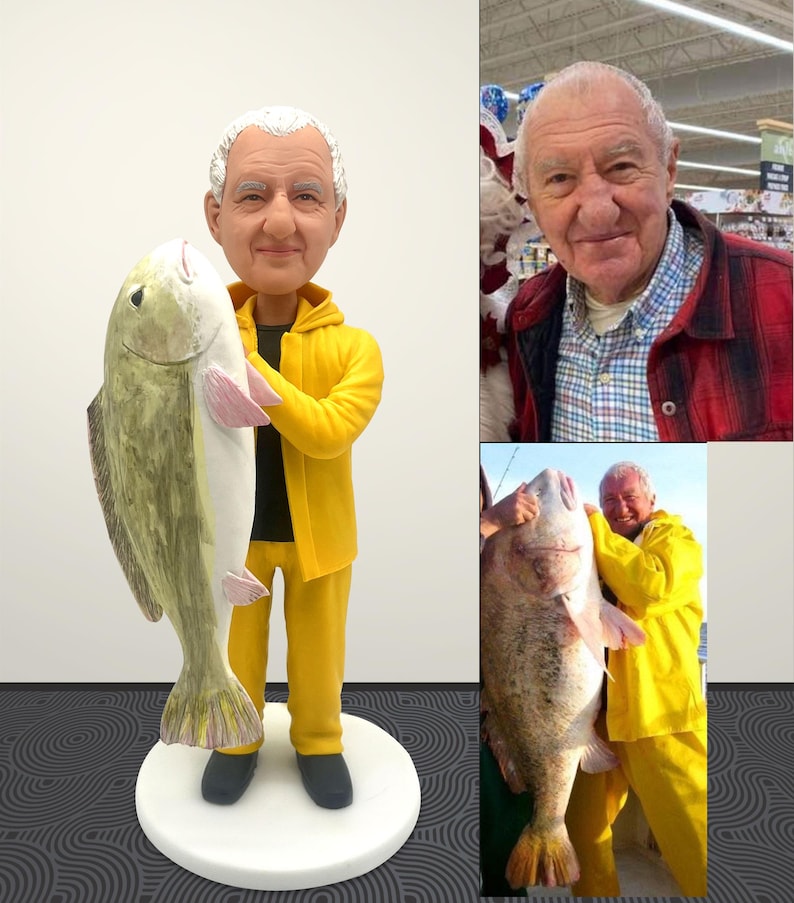 Custom Bobblehead From Photo, Custom Men's Bobblehead, Unique Retirement or Birthday Gifts for Men/dad/husband/boss, Handmade Replica Model