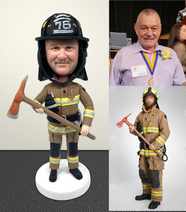 Custom Bobblehead From Photo, Custom Men's Bobblehead, Unique Retirement or Birthday Gifts for Men/dad/husband/boss, Handmade Replica Model