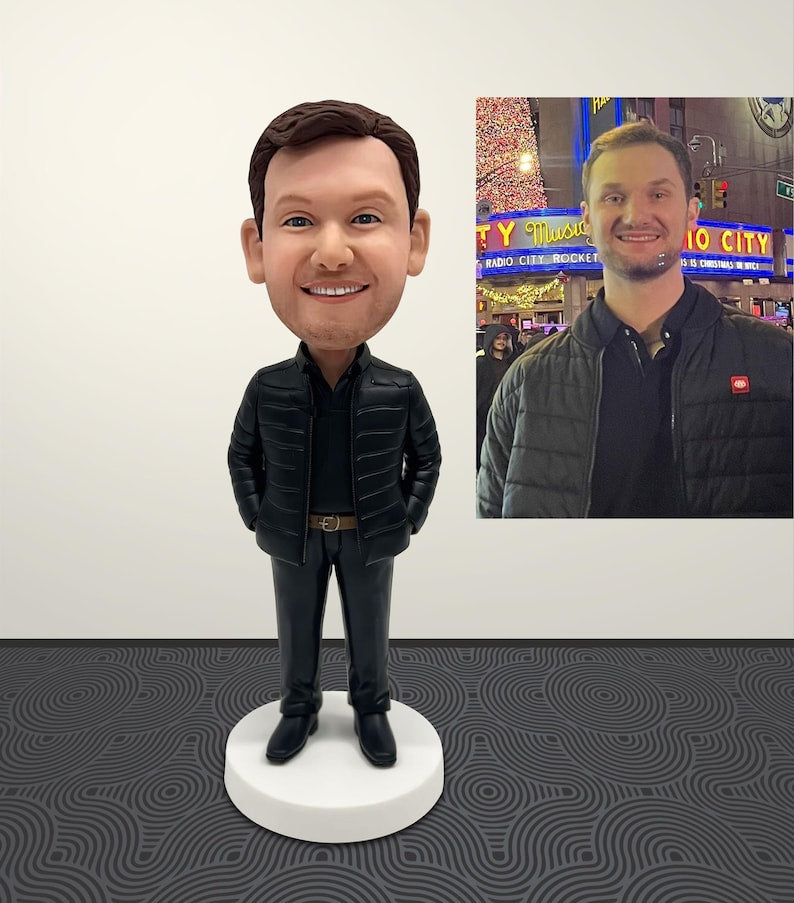 Custom Bobblehead From Photo, Custom Men's Bobblehead, Unique Retirement or Birthday Gifts for Men/dad/husband/boss, Handmade Replica Model